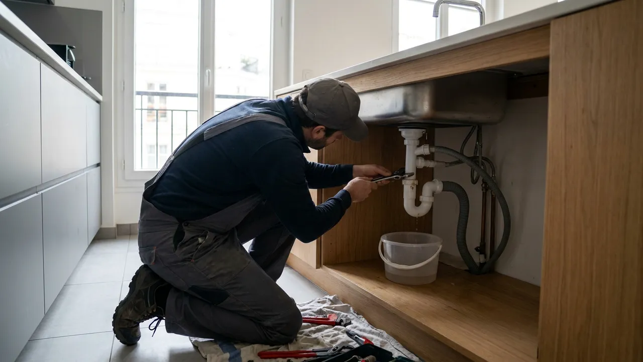Fuite sous l’évier à Fontenay-sous-Bois : siphon, joints et raccords — conseils plombier à Fontenay-sous-Bois